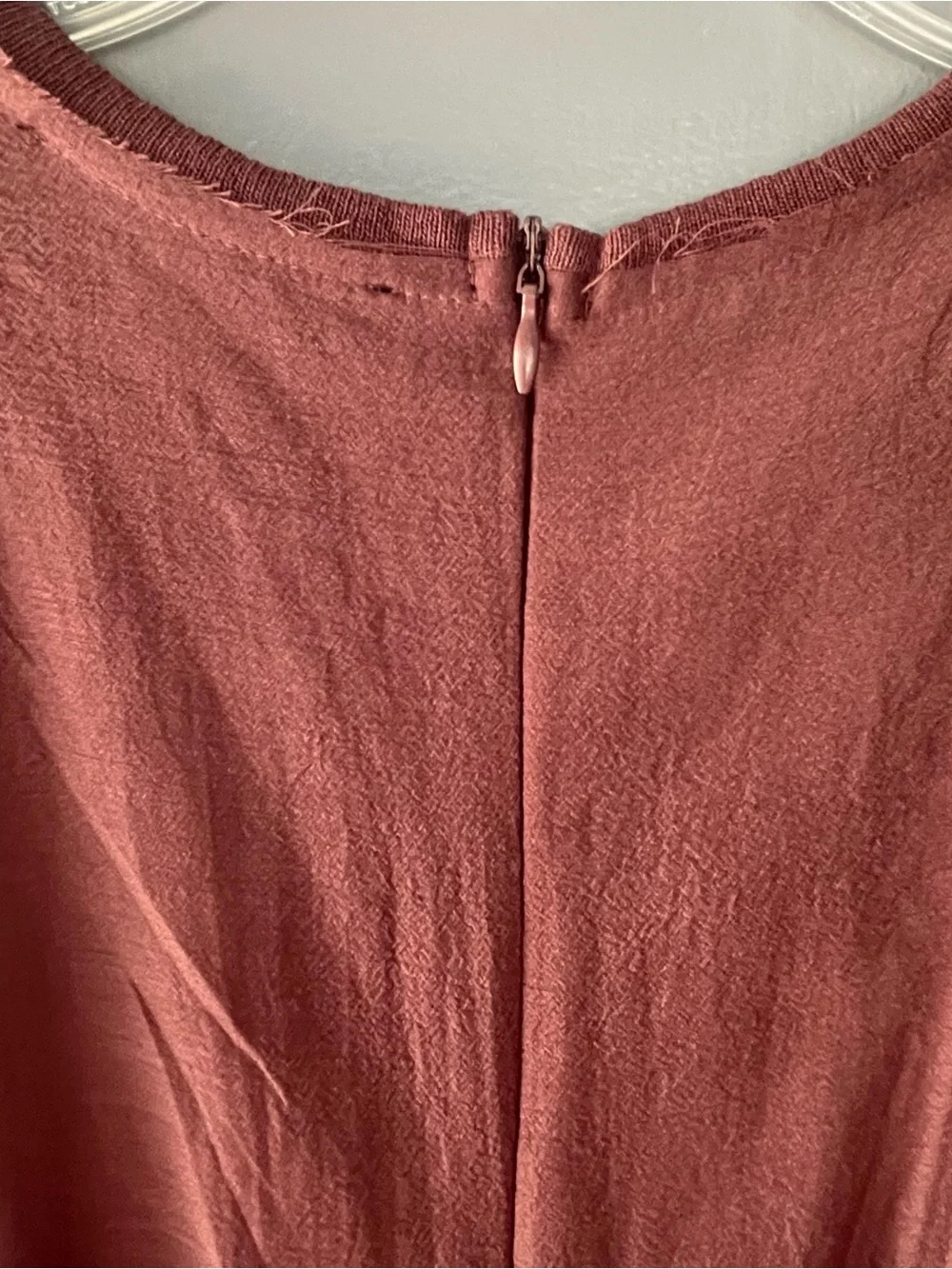 Zara Chestnut Brown Smocked-Waist Midi Dress - Picture 6 of 9